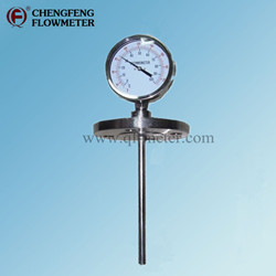 WSS series  Bimetal thermometers flange type stainless jacket pipe [CHENGFENG FLOWMETER]  professional manufacture  high accuracy